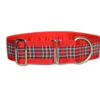 red tartan luxury collar