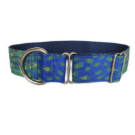 Everyday walking collar - Blue Peacock