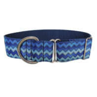 Everyday walking collar - Blue Zig Zag