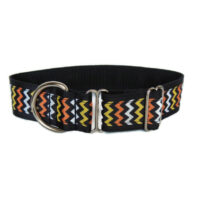 Everyday walking collar - Orange and yellow zig zag