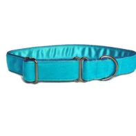 Luxury velvet house collar - Turquoise Blue